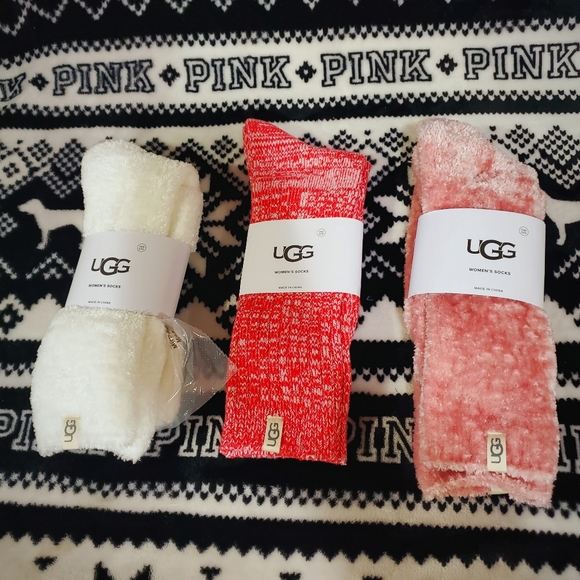 UGG Crew Sock Bundle of 3 NWT - Picture 2 of 3